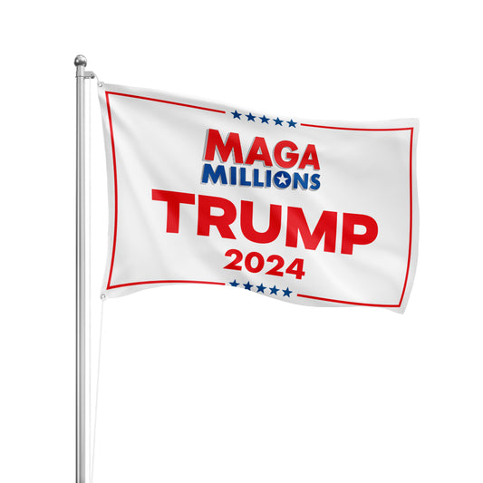 MAGA Millions Trump Flag - White